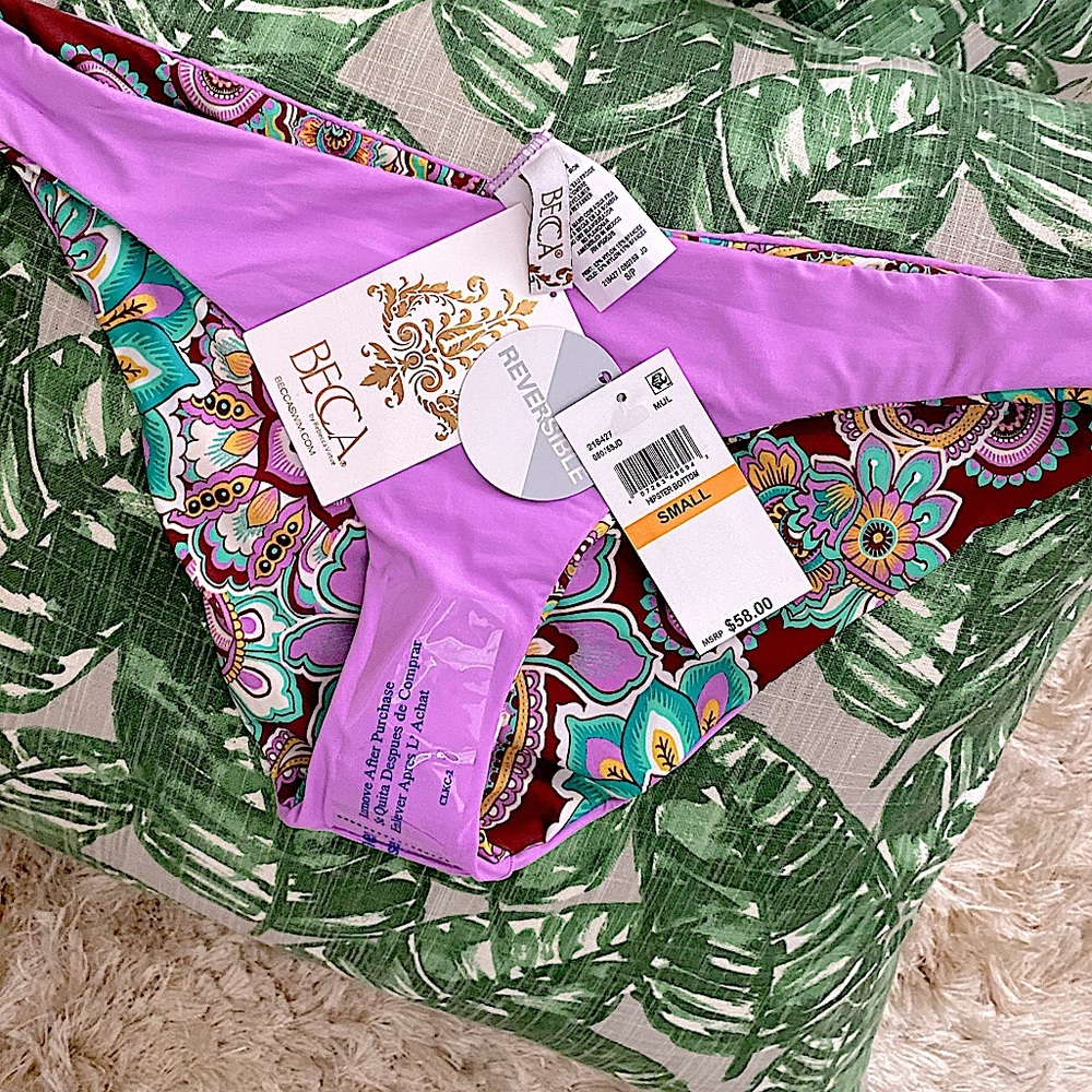 Becca NWT Reversible Bikini Bottoms SMALL